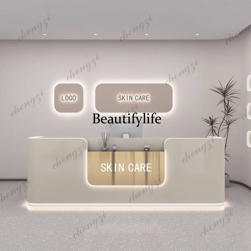 Office Furniture Logo - A68 Logo Beauty Reception Desks Counter