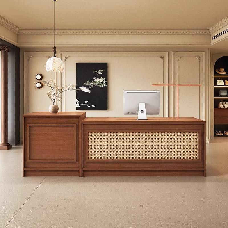 Office Furniture Logo - Counter Logo Reception Desks Brown Aesthetics