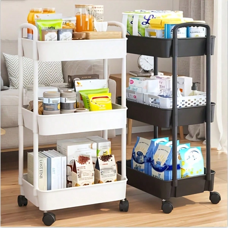 3-Tier Rolling Utility Cart wi - Office Supply Cart 评论和价格