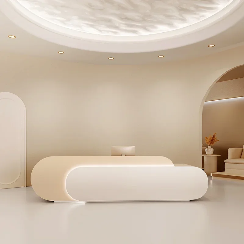 Cream Style Beauty Salon Recep - Office Furniture Store 评论和价格