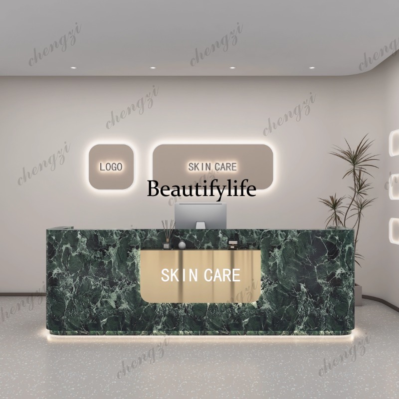 A68 Logo Beauty Reception Desk - Office Furniture Logo 评论和价格