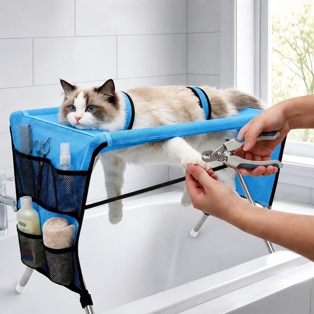 Folding Pet Grooming Hammock Q - Under Desk Hammock 评论和价格