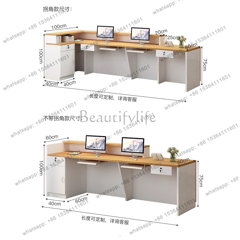 Luxury Simple Reception Desk L - Office Furniture Logo 评论和价格